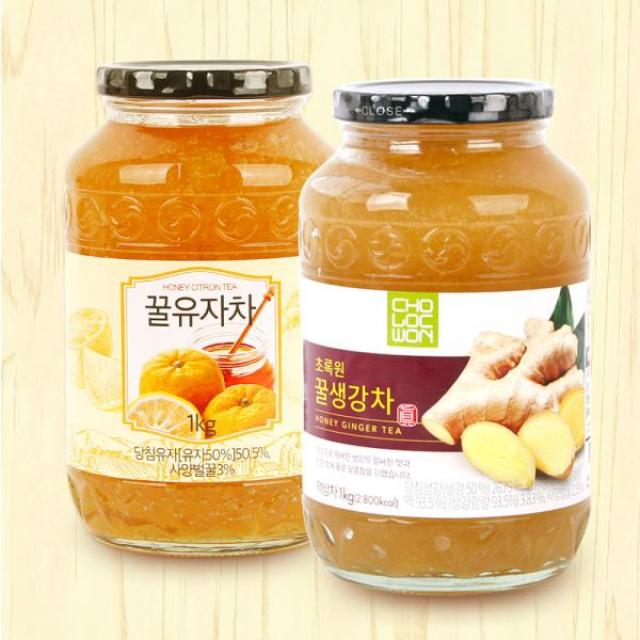 오너클랜 [자연을마시다] 꿀유자차1kg+꿀생강차1kg, 1