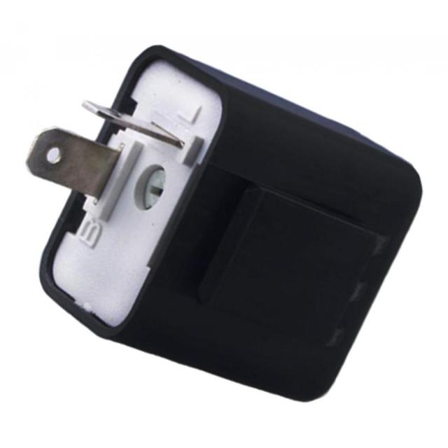 FWT 2Pin 조정 가능한 LED 노출증 릴레이 깜박이 표시기 오토바이 액세서리, 검은