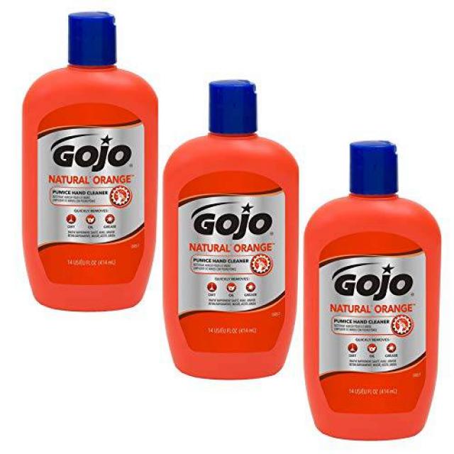 Gojo 957 Natural Orange Pumice Hand Cleaner - 14 oz. - 3 Pack, 상세내용참조, 상세내용참조, 상세내용참조