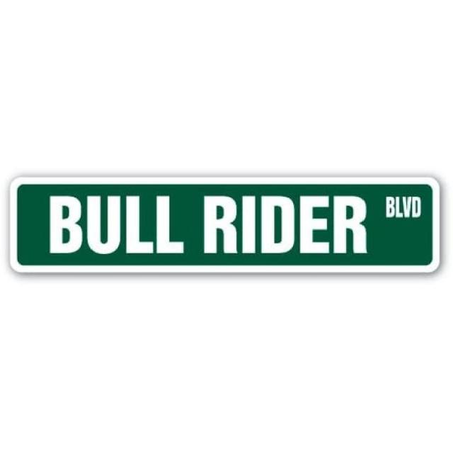 SignJoker [SignJoker] BULL RIDER 거리 서명 로데오 카우보이 송아지 로핑 말 카우걸 벽 플라크 장식을, none