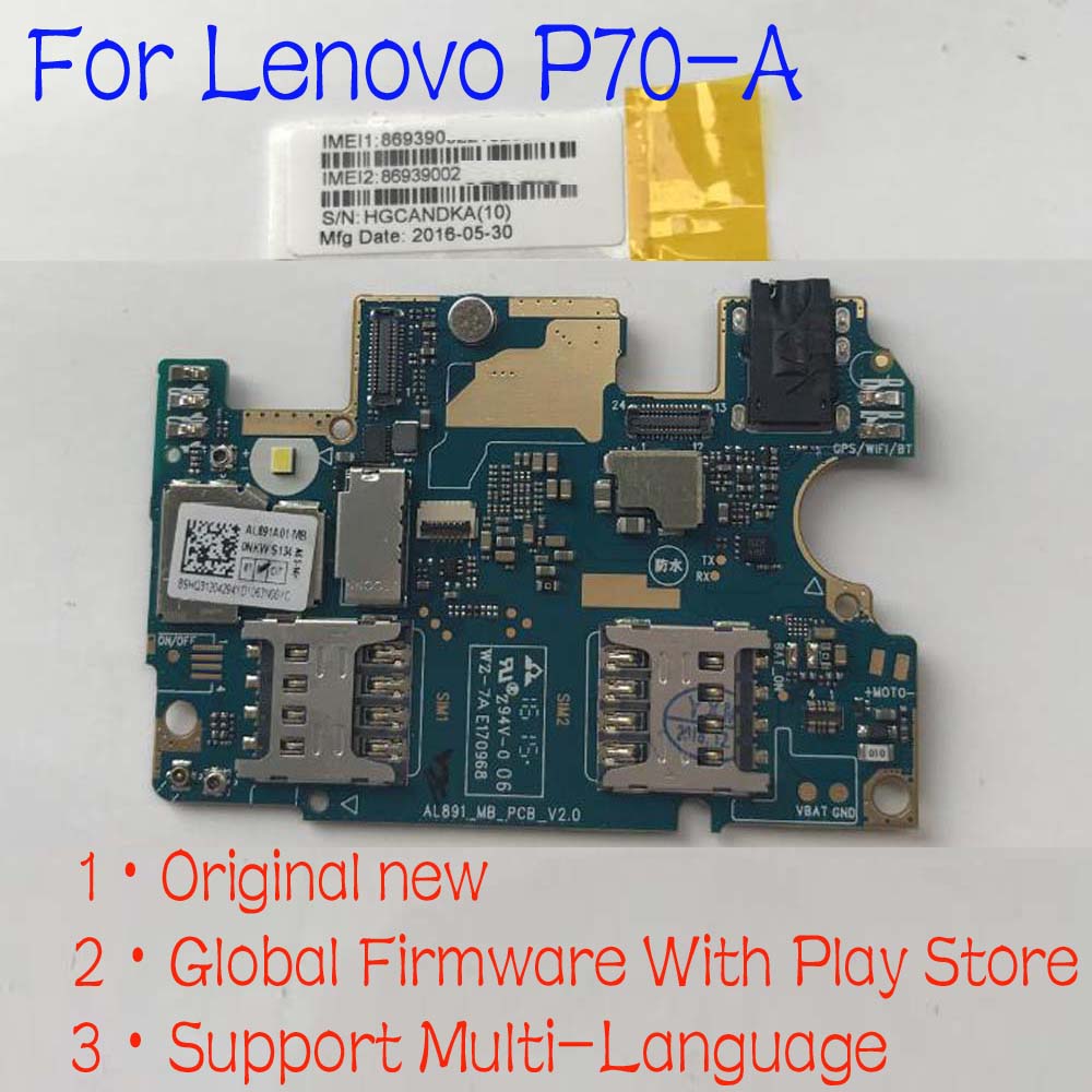 Lenovo p70a P70 A p70 2 gb 16 gb 마더 보드 회로 수수료 플렉스 케이블 다국어 용 기존 글로벌 펌웨어 메인 보드, 1개, 주황색