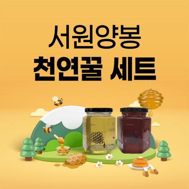 서원 서원 천연 꿀 세트(아카시아꿀 2병+야생화꿀 2병), 상세 설명 참조, 단일옵션