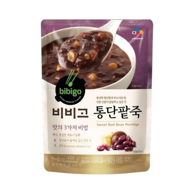 CJ 비비고 통단팥죽 420g x 12개 파우치죽, 12개, 450g