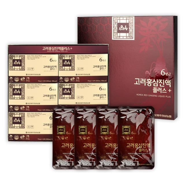 [농협] 6년근 고려홍삼 진액플러스 70ml (30포 60포), 30포