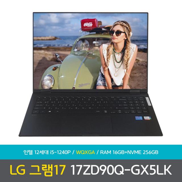 LG전자 LG그램 17ZD90Q-GX5LK 램 16GB+NVMe256GB 노트북, 17ZD90Q-GX5LK, Free DOS, 16GB, 256GB, 코어i5, 옵시디안 블랙