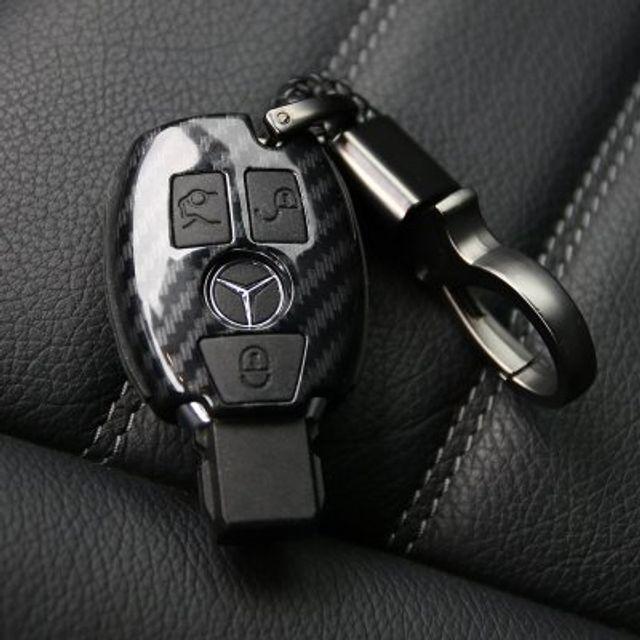 ksw35358 벤츠 E클래스 W212 구형 카본 스마트키 ae754 케이스, 벤츠 구형 키케이스-블루|키링-블랙