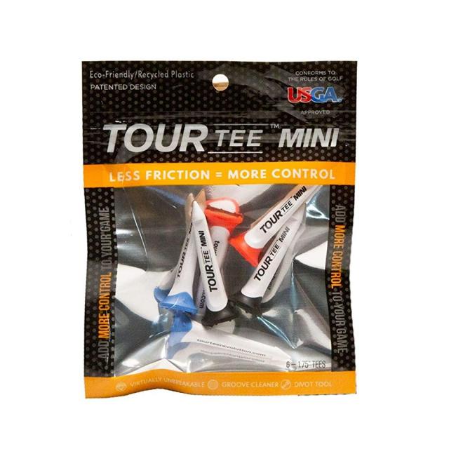 Tour Tee Cmc Design 골프 티 미니 팩 | 거리와 제어 추가 Usga R&a 준수 환경 존중 재활용 플라스틱으로 제작 사실상 깨지지 않음 4.4cm 1.75인치 6 1 Pack 6 Count 