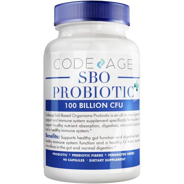 Codeage Sbo Probiotics 1 회 제공량 당 1000 억 Cfu 다중 균주 토양 기반 유기체 혼합 및 유기 발효 식물 혼합 특허 지연