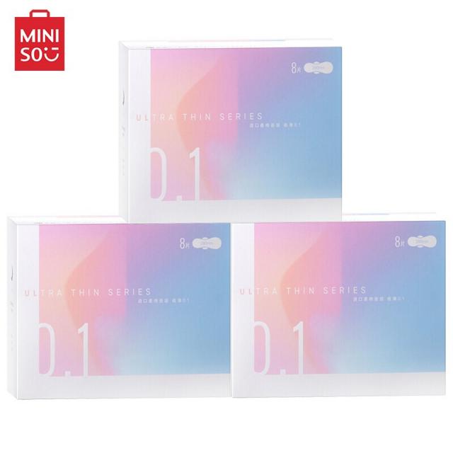 명창조 Miniso 얇고 무감각 0.1시리즈 생리대 묶음 야간용 400mm*3가방 15조각 32519247087 1세트