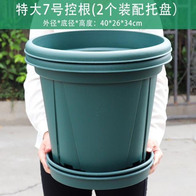 쇼핑바이블 청 산분제근 녹색 화분 배수 배기 천성이 좋으면 철의 실과 연꽃을 흐릴 있다 월계분, 2건 룩 7번 대야 _받침대 네이멍구