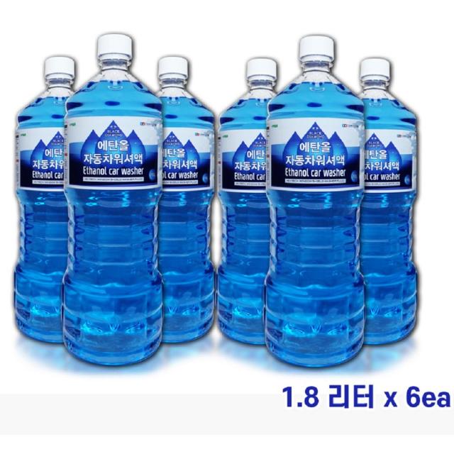 블랙다이아몬드 에탄올 자동차 워셔액 1.8리터 x 6개, 1.8L