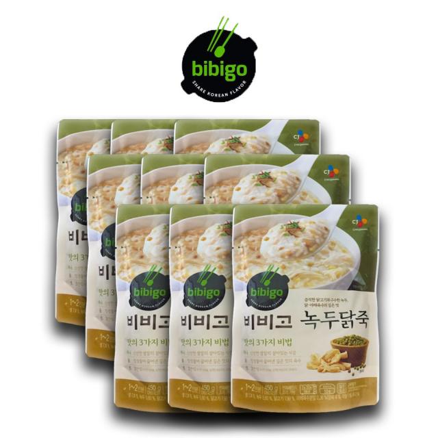 비비고 녹두닭죽 450g, 9개