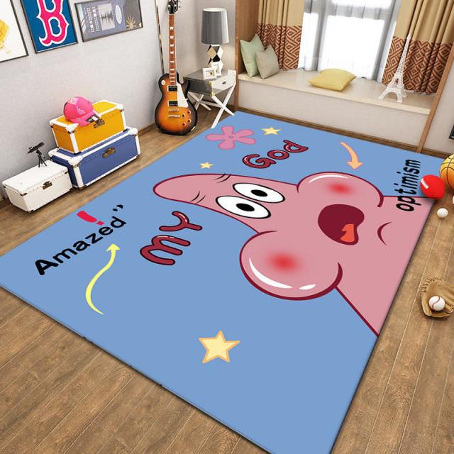 KORELAN 깔끔한 가죽 카펫 만화 심플하다 거실 침실 주방 들어오다 깔개 재단 감면 세탁 닦다, 뚱보