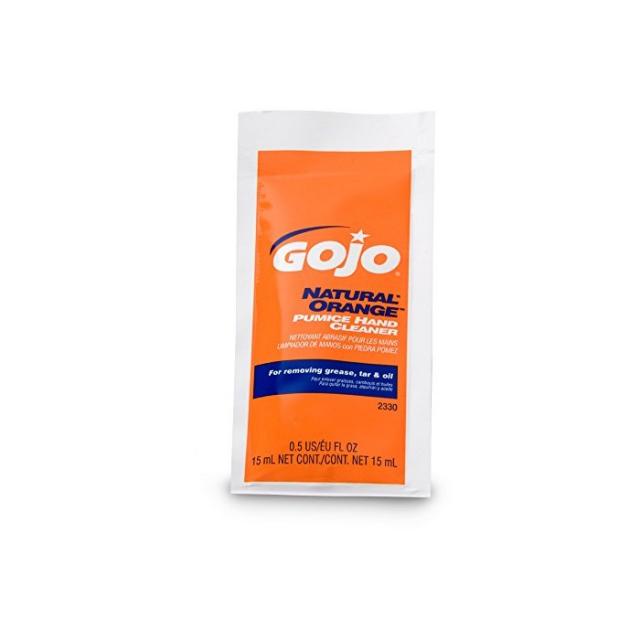 GOJO Natural Orange Pumice Hand Cleaner 40 - 15 mL Individual Quick-Acting Lotion Formula Packets (Pack of 40) 2330-01, One Size, One Color