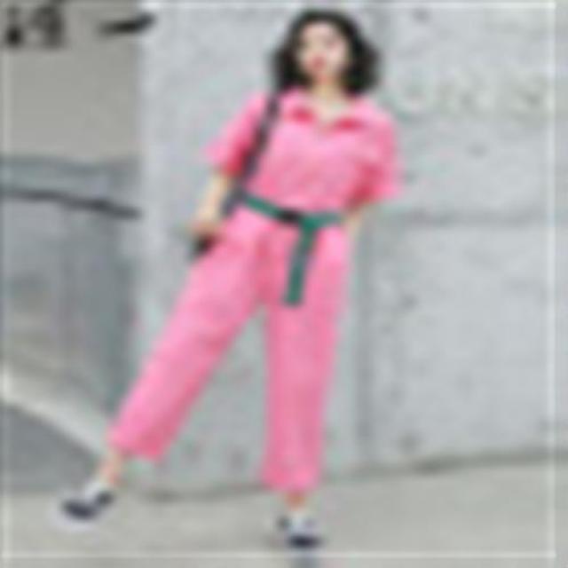 연의 1개성의 점프슈트 여자 반팔 2019년 여름 패션 편안하고 심플하며 멋스러운 9분점 점프슈트 여성 909 메이 레드 M