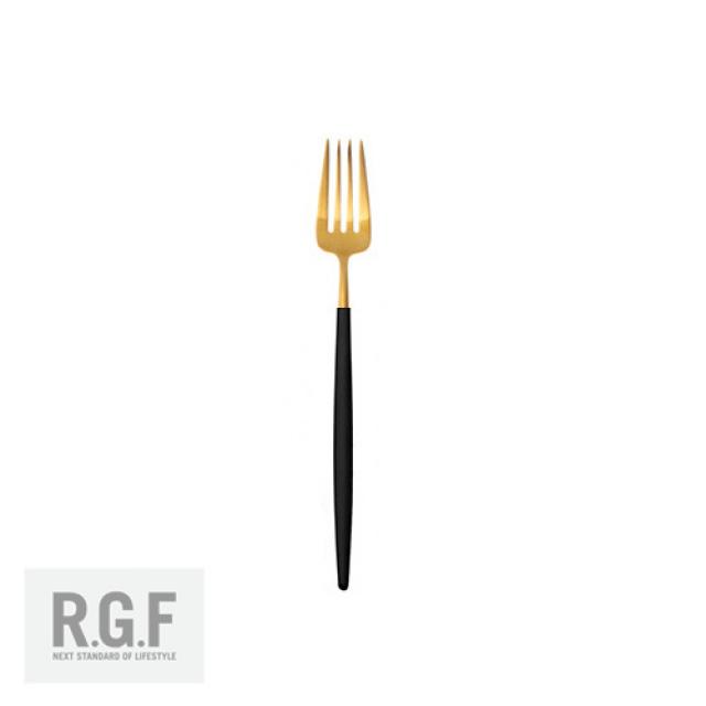 커트러리 현물 수입 포도 권리 Cutipol GOA블랙골드색 서양식식기 나이프와포크스푼 젓가락, T05-디저트포크