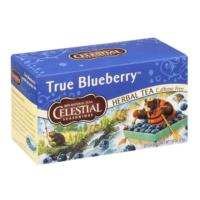 Celestial Seasonings 무카페인 허벌티 트루 블루베리, 2g, 20개