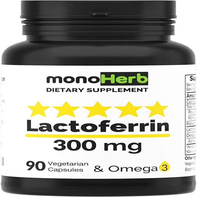 모노허브 MONOHERB Lactoferrin 300 mg 90 캡슐, 1개, 제품제목참조