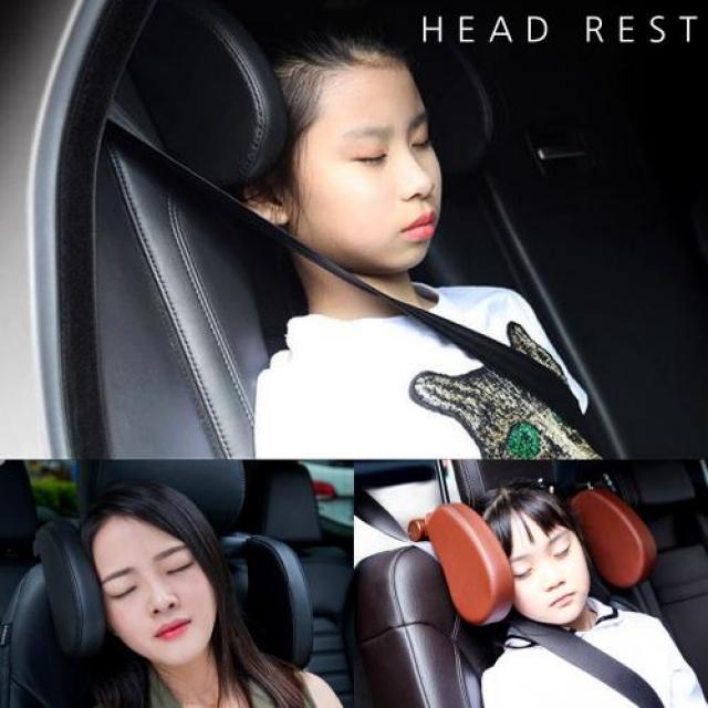 (1+1) 전좌석 가능!! 셉터 차량용 헤드레스트!! 숙면 목받침대 목베게 목쿠션 메모리폼 베게 목베개, 블랙 + 아이보리