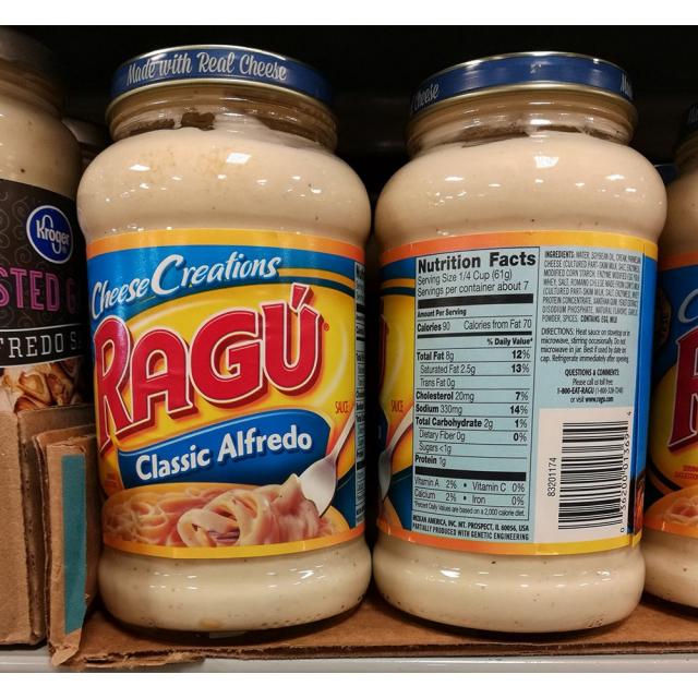 Ragu Cheese Creations Classic Alfredo Sauce 라구 치즈 크리에이션 클래식 알프레도 소스(453g)2팩, 2개