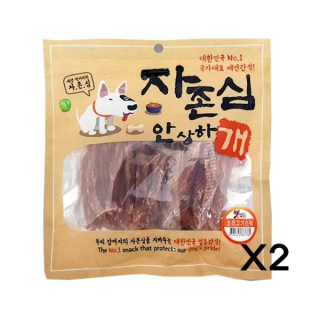 자존심 안상하개 200g 오리고기스틱 X2개 강아지 간식