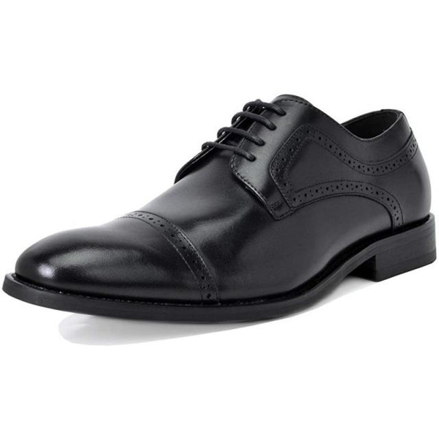 Bruno Marc 남성 옥스포드 드레스 슈즈 Wingtip Genuine Leather 공식적인 구두 Black Size 13 M US Walt