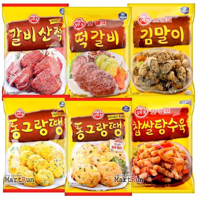 오뚜기 동그랑땡 1kg 탕수육 김말이 돈까스 만두 산적, 14 (오뚜기) 떡갈비 1kg