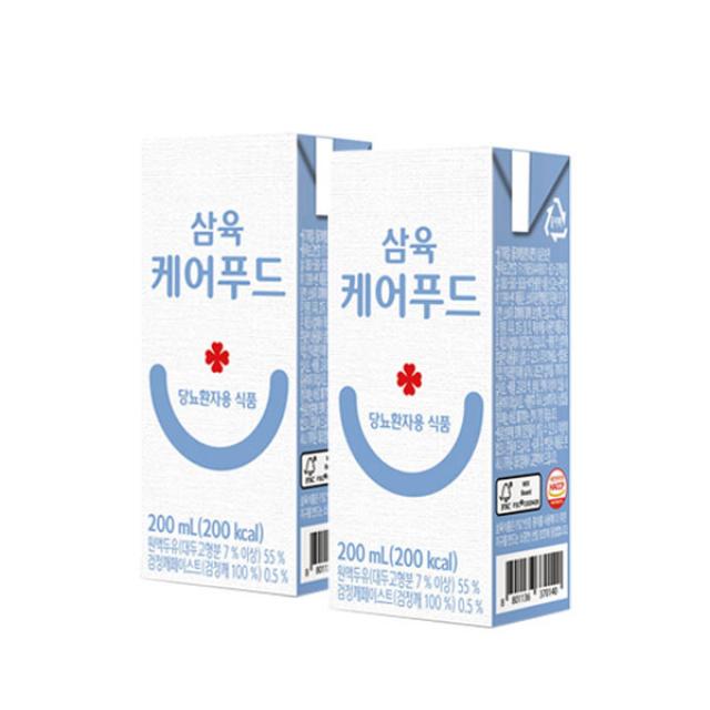 [블루존] 삼육 케어푸드 당뇨식 당뇨환자용 200ml x 48팩, 1세트