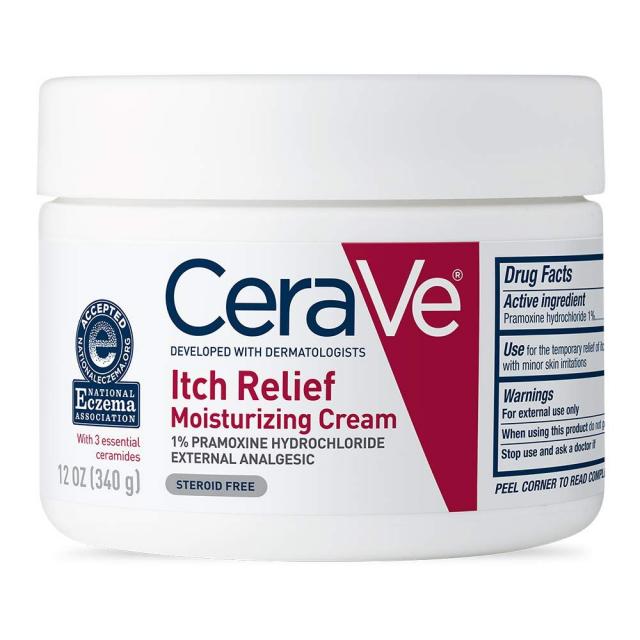 CeraVe 세라비 저자극 모이스쳐 크림 자극성 건성 가려움 피부용 12oz (340g) Moisturizing Cream for Itch Relief | 19 Ounce Dry Skin, 1개, 340g