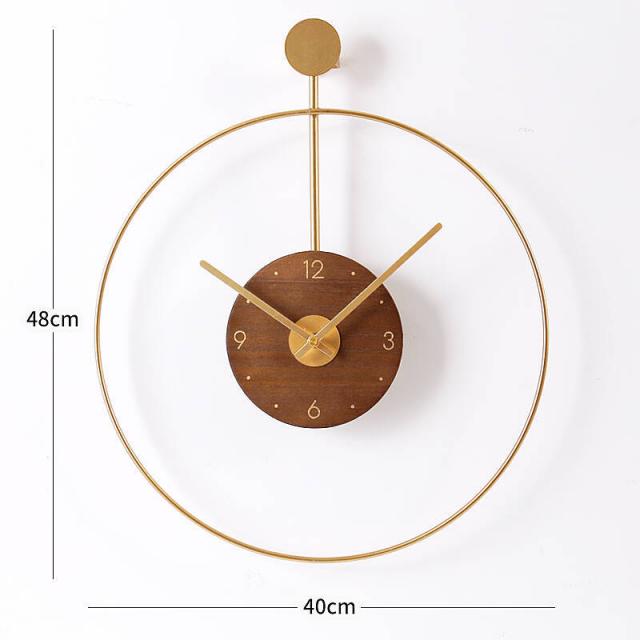 인테리어시계 인테리어시계 스페인 북유럽스타일의 미니멀 약혼자 거실용 벽걸이시계 현대적인 가벼운 z사치 창의적개성 걸이식 a벽, C07-스몰 골드색 금속 시계바늘