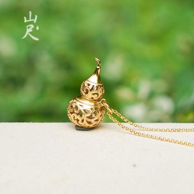 금복 조롱박 향낭 펀칭 목걸이 92 5 여성 사람을 보내다 선물 사악한 세력을 물리치고 평안을 지키다
