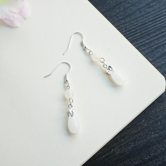 어반30 비취 옥 귀걸이 오리지널 핸드 앤틱 천연 오아시스 마노