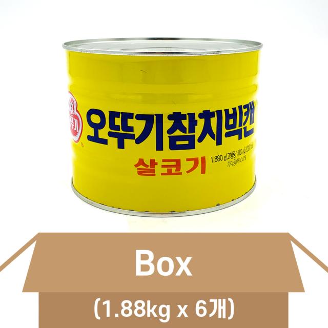 오뚜기 참치빅캔 살코기1박스(1.88kgX6개) 참치통조림, 단품