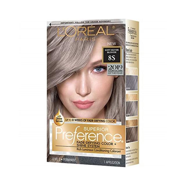 LOreal Paris Hair Color Superior Preference 로레알 염색약 헤어 컬러 8S 소프트 실버 금발 1팩, 1개, 기본