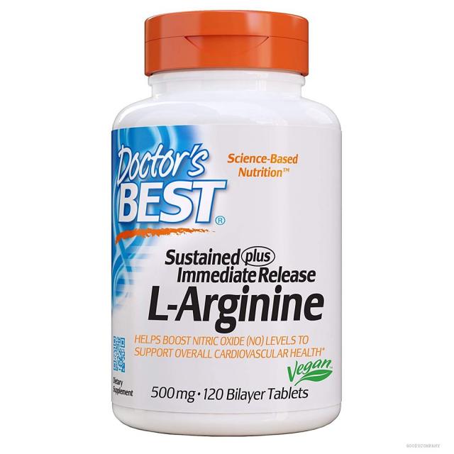 닥터스베스트 Doctor's Best Sustained L-Arginine 지속성 즉효성 엘 아르기닌 500mg 120개, 1개