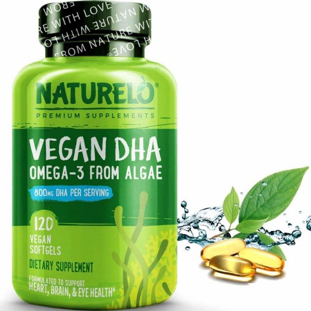 내츄렐로 NATURELO Vegan DHA Omega 3 from Algae 비건DHA 녹조류 오메가3 800mg 120정 1팩, 1개