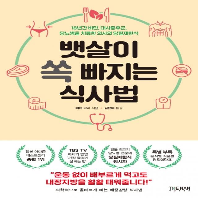 뱃살이 쏙 빠지는 식사법:18년간 비만 대사증후군 당뇨병을 치료한 의사의 당질제한식, 더난출판사