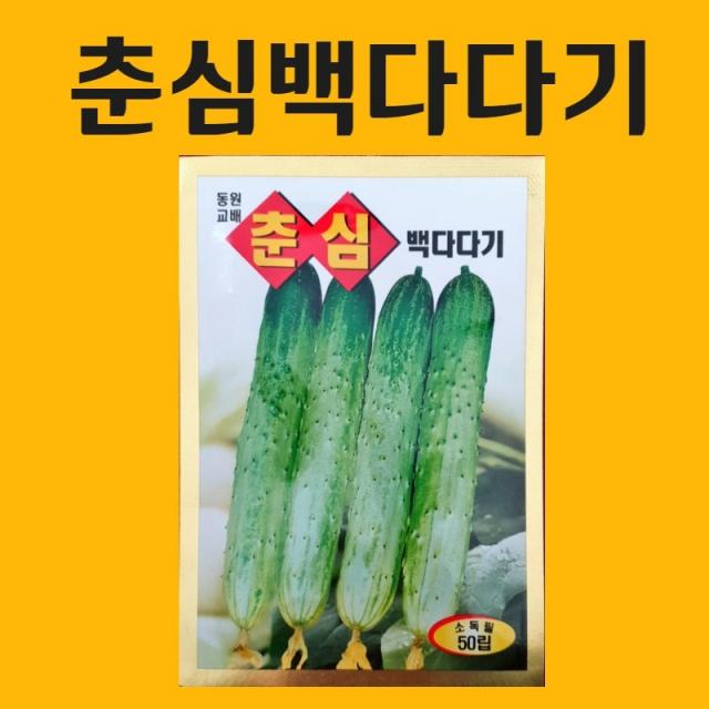 농사친구 춘심백다다기 50립 씨앗 동원 씨 종자 쪽파 고사리 명이나물 산상추 초당옥수수 항암배추 담배 산마늘 아스파라거스 고수, 1봉