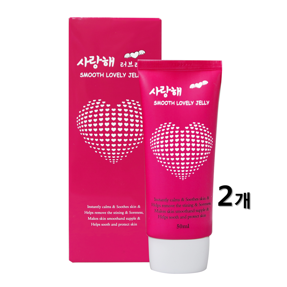 알로에베라 애액 정액 러브젤 여성 성인젤 질건조 윤활제 남성 수음 수용성 젤 무색 무취 흥분제 달팽이점액 쫀득한 감촉 남녀공용, 2개, 50ml