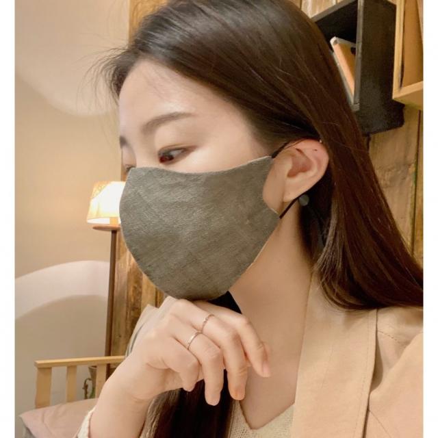 손길 여름용 명품 모시 마스크 빅사이즈 그레이색 귀안아픈 귀가편한 얼굴작아보이는 천, 모시/안감(베이비핑크)