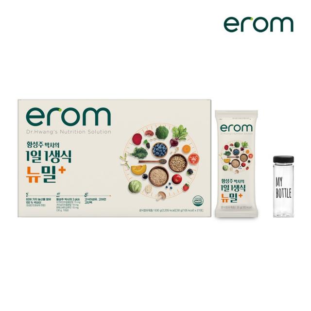 이롬 황성주 박사의 1일 1생식 뉴밀 플러스 30g x 21포(3주분)+흔들컵, 30g x 21포(3주분)