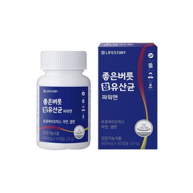 남성유산균 가족유산균/ 좋은버릇 참 유산균 파워맨 2 4 6개월분 /프로바이오틱스 아연 신바이오틱스 1박스