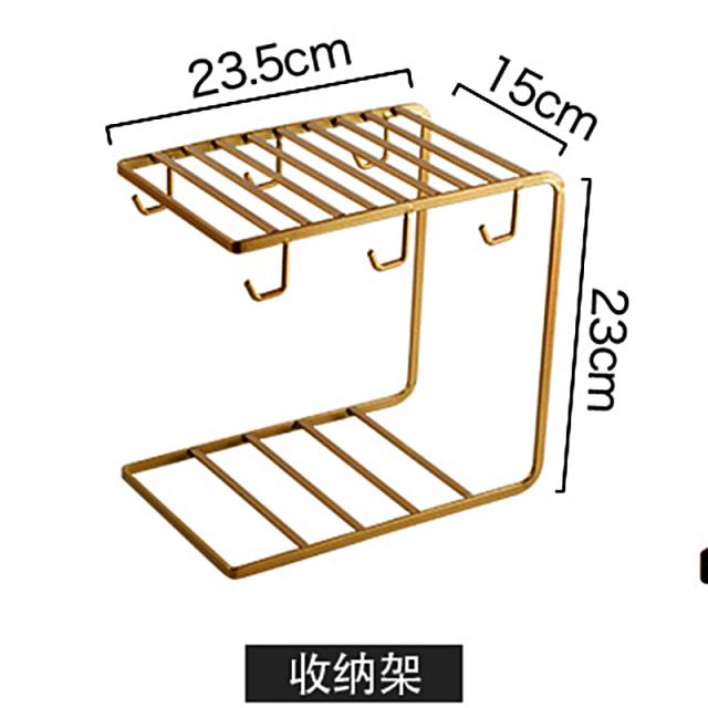 커피컵홀더 가볍게 사치한 룩 유러피안 숏 럭셔리 도자기 화이트 금괴 팬시 있음 접시 그릇 영국식 오후 2270372464, 철제 컵 거치대 (최대한도로 걸이 6