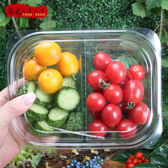 투명 2분리 신선한 이다 잘르기 포장통 100 개 한보따리 채과악 SGL 114B2, 밑바닥이 훤히 들여다보이다 2분리 신, 본상품