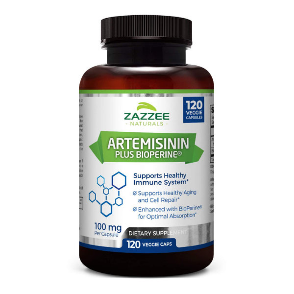 Zazzee 재지 Artemisinin Vegetable Caps 식이보충 베지캡슐 아르테미시닌 100mg 120정, 1개, 1