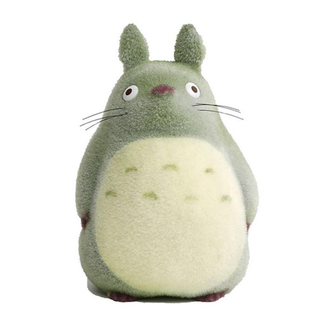 TOTORO 지브리 미야자키 하야오 애니메이션 주변 전면간판 플란넬 용묘 여러 자리 뤄 진열 장식품, 함-사방좌우발군녹색색깔빅-18*14*11cm