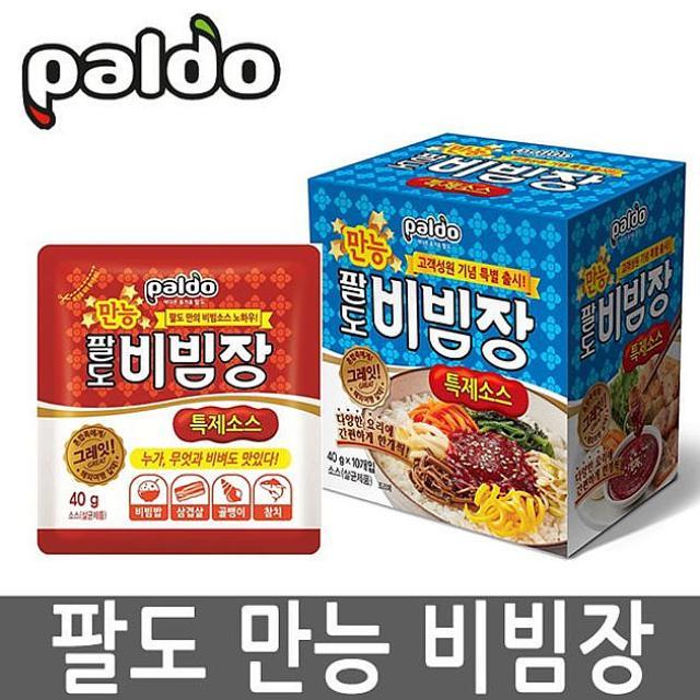 물건팜 팔도 만능 비빔장 40g 10개입 팔도비빔면 액상 소스 비빔 냉면장, 1