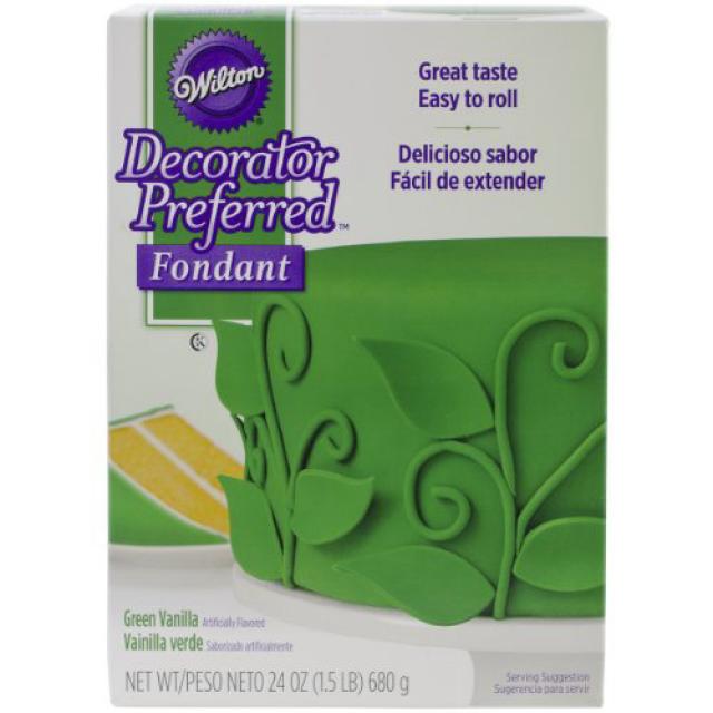 Wilton Decorator Preferred Green Fondant 24 oz. Fondant Icing Wilton 데코레이터 선호 녹색 퐁당 680.4g. 퐁당 아이싱, 1