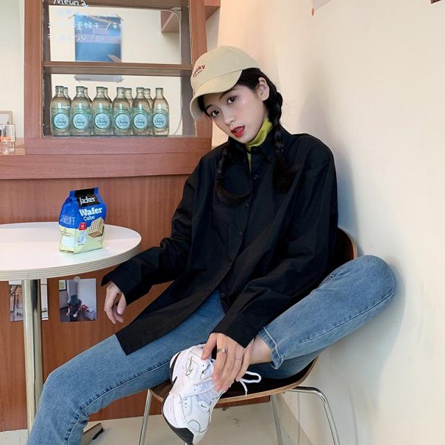 DIPYLON 여성 티셔츠 가을 2020 루즈핏 긴팔 블라우스 여외항풍 래시