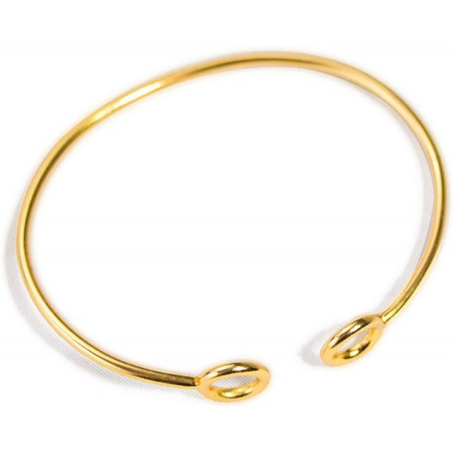 AVARCAS 101 Ethical Jewelry - 24K 골드 담근 커프 팔찌 | 숙련공은 재활용 산업 오프 세트에서 | 변색